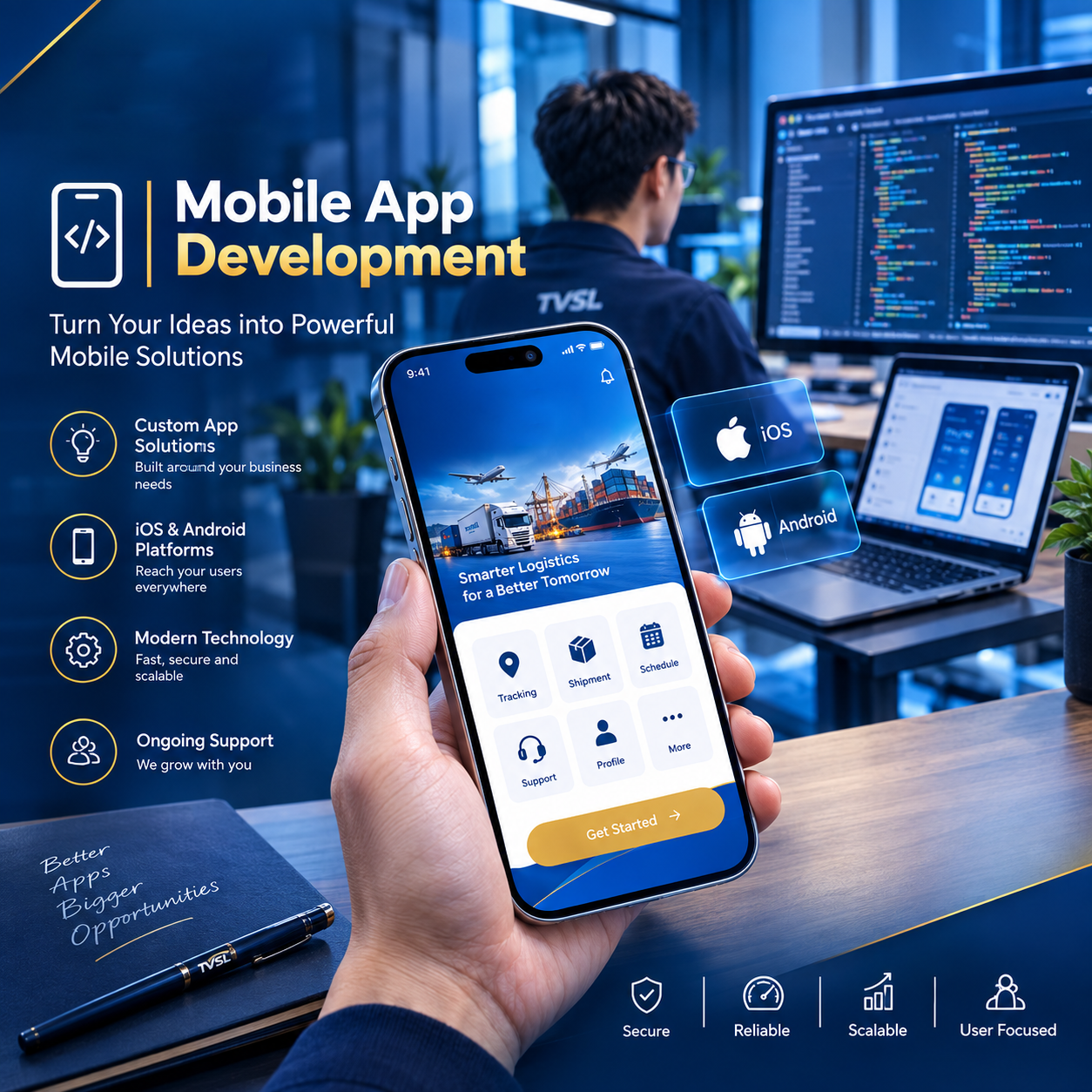 Mobile app development icon